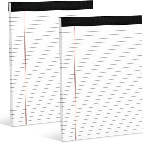 Legal Pads 8.5 x 11 White Note Pads 8.5 x 11 In 2 Pack Notepads 8.5 x 11 Writing Pads of Paper 8.5 x 11 Legal Notepads Wide Ruled White Lined Paper Pads 8.5 x 11 30 Sheets Per Legal Note Pads 8.5 x11