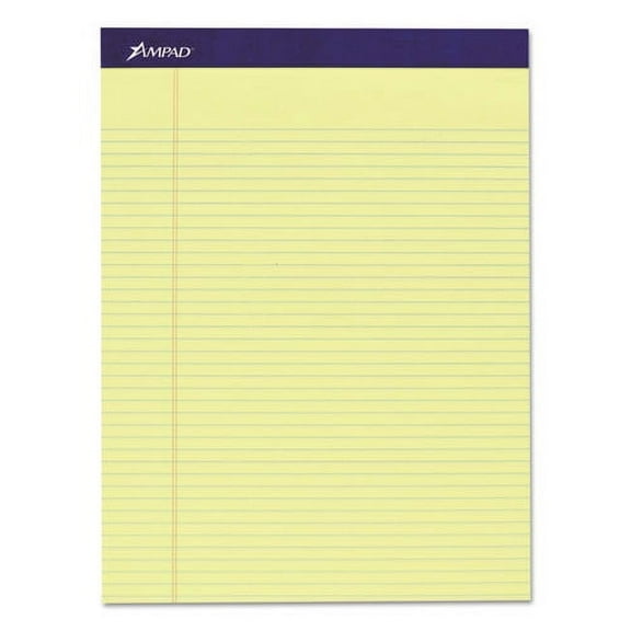 Legal Ruled Pads, Narrow Rule, 50 Canary-Yellow 8.5 X 11.75 Sheets, 4/pack | Bundle of 2 Packs