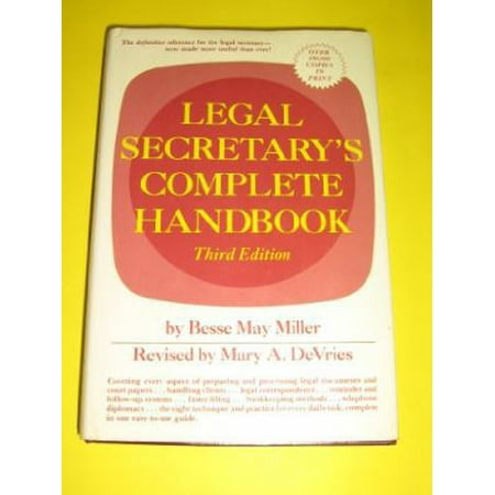 Pre-Owned Legal Secretary's Complete Handbook (Hardcover) 0135285623 9780135285626