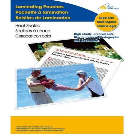 "Legal Size - 9" x 14 1/2" - 3mil - 50 Pack - Thermal Laminating Pouches "