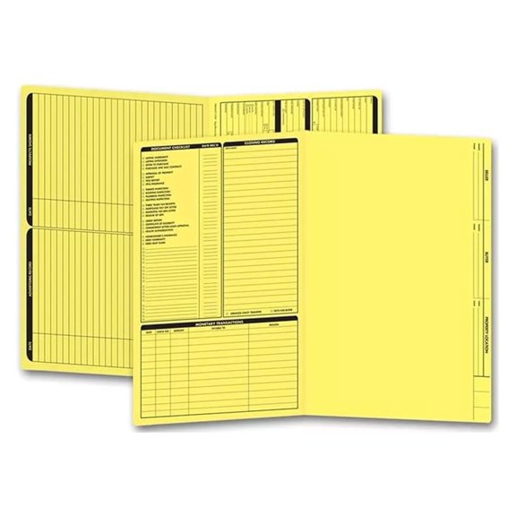 Legal Size Real Estate Listing Folder Left Panel