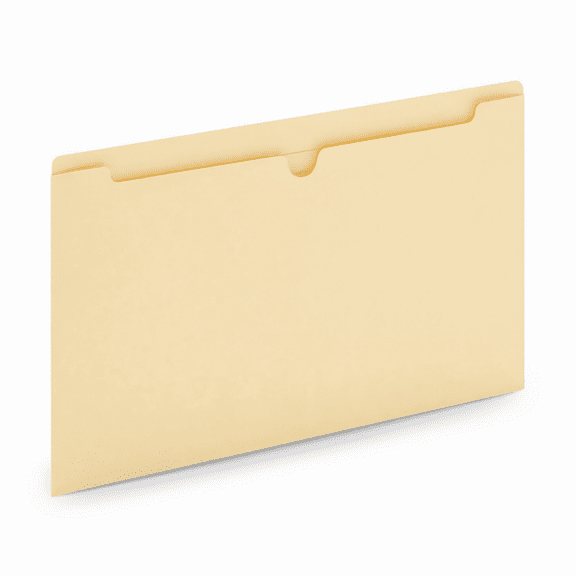 Legal Size Single Top File Jackets, 8.5 x 14 Inches, Kraft Paper, Box of 100, Reinforced Back Tab for Organized Document Storage