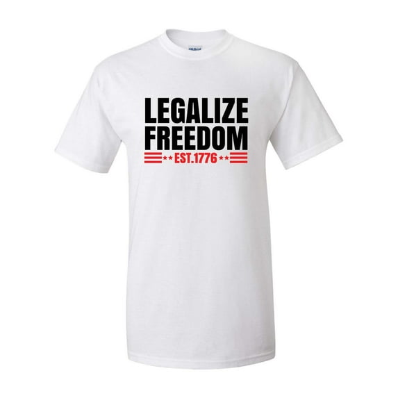Legalize Freedom Since 1776 Political Tyranny Patriotic Men's Short Sleeve T-shirt-White-large