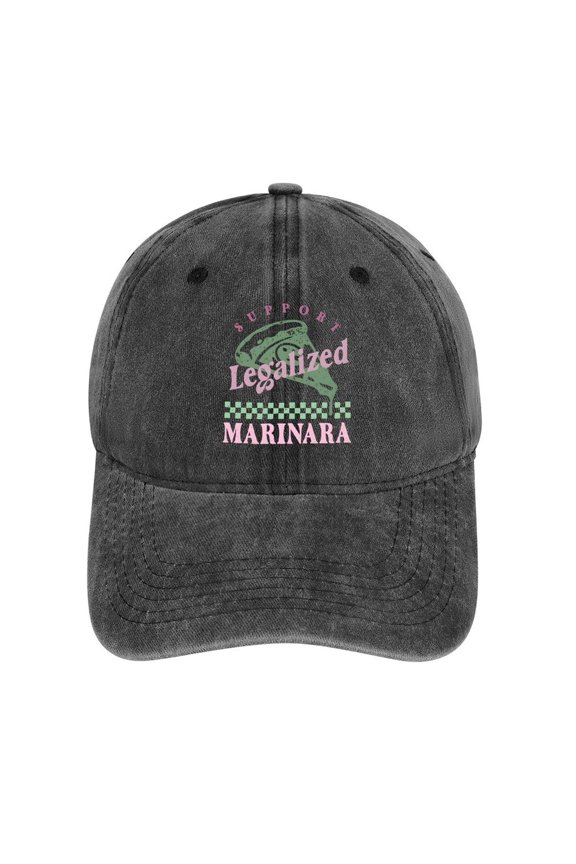 Legalize Marinara Charcoal Hat Adjustable Funny Fashion Unisex Baseball Cap For Men Women