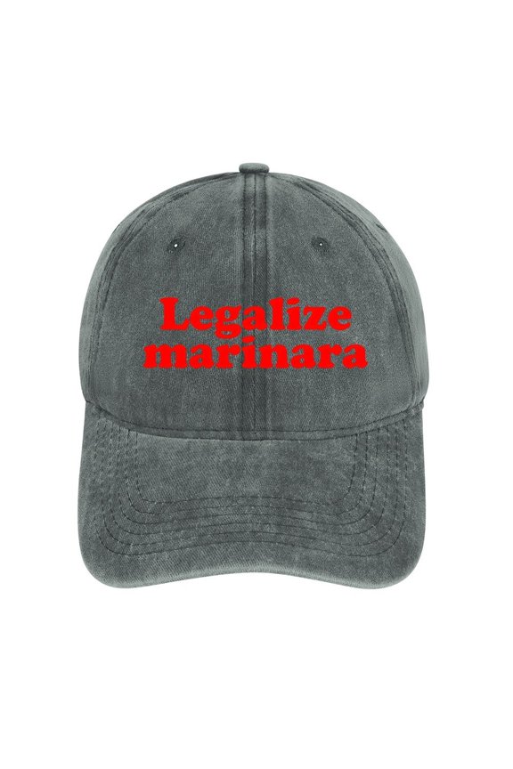 Legalize Marinara Gray Hat Adjustable Funny Fashion Unisex Baseball Cap For Men Women