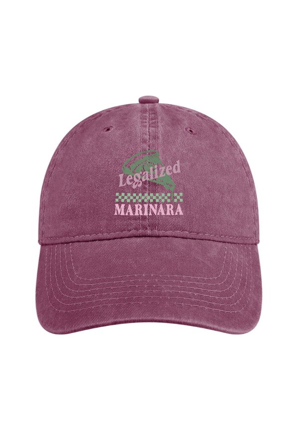 Legalize Marinara Wine Red Hat Adjustable Funny Fashion Unisex Baseball Cap For Men Women