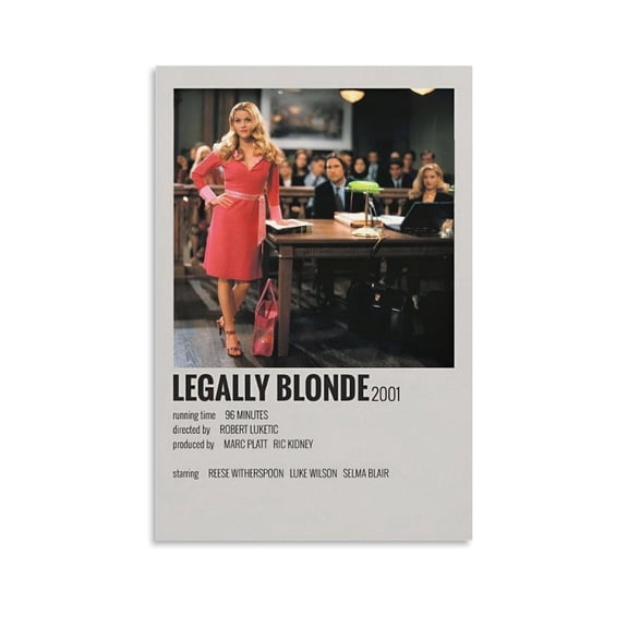 Legally Blonde Movie Canvas Poster Decorative Painting Posters Wall Art For Home Bedroom Living Office Room Decor(12"Lx18"W Unframed)