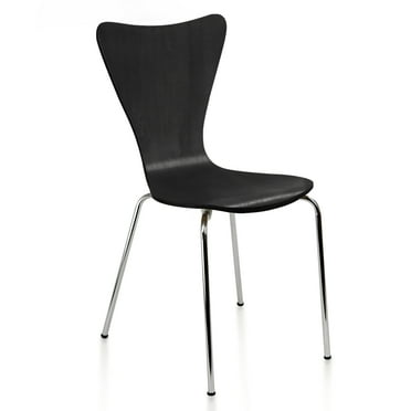 Legare Modern Beech Plywood Solid Print Dining Side Chairs, Black (Set of 1)