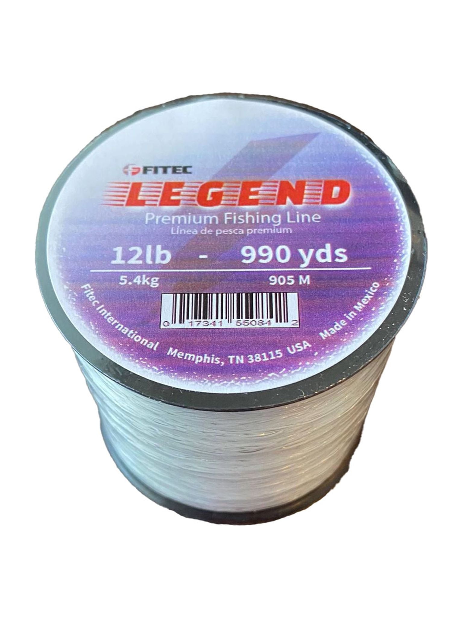 Legend 12 lb. Monofilament Premium Fishing Line, Clear, 990 yd.