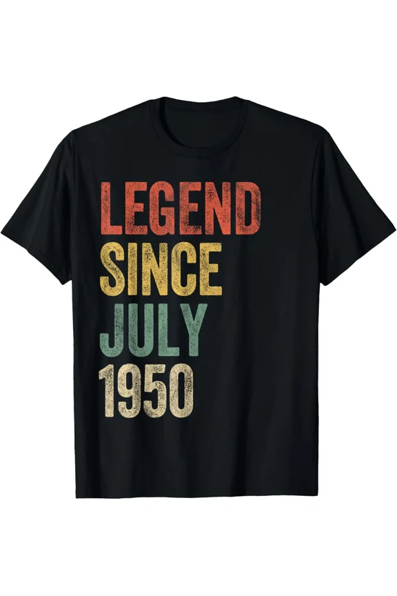 Legend 1950 75th Birthday Gift Celebration Unisex T-Shirt, up to size 5XL