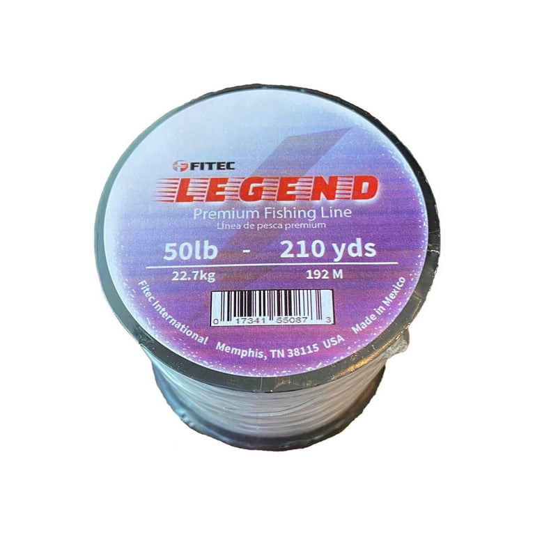 Legend 50 lb. Monofilament Premium Fishing Line, Clear, 210 yd