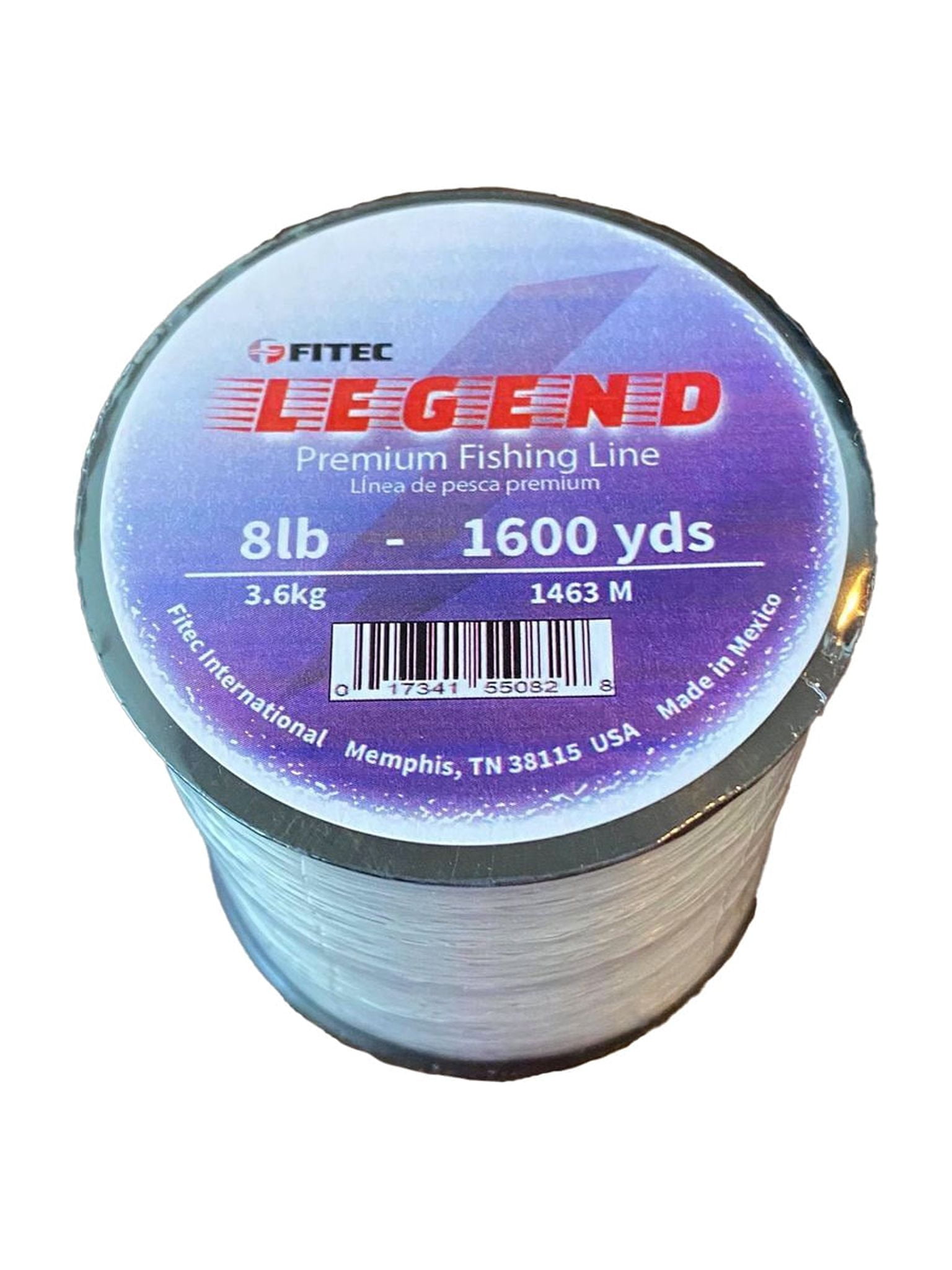 Legend 8 lb. Monofilament Premium Fishing Line, Clear, 1600 yd