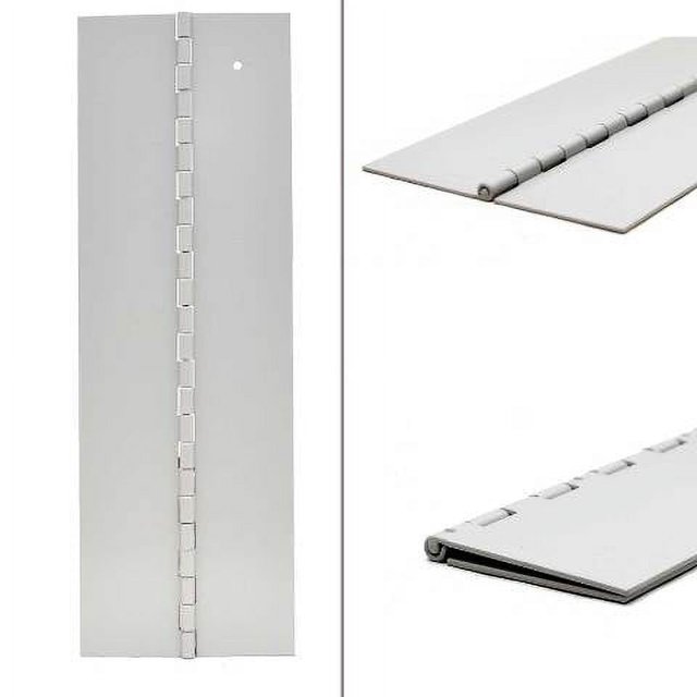 Legend Bass Boat Hatch Piano Hinge 12 x 4 Inch Gray 14 Gauge