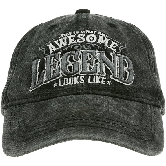 Pavilion Gift Company - Legend - Black Washed Cotton Twill Hat