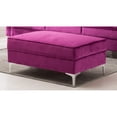 thumbnail image 1 of Legend Furniture Large Velvet Ottoman Violet, 1 of 3