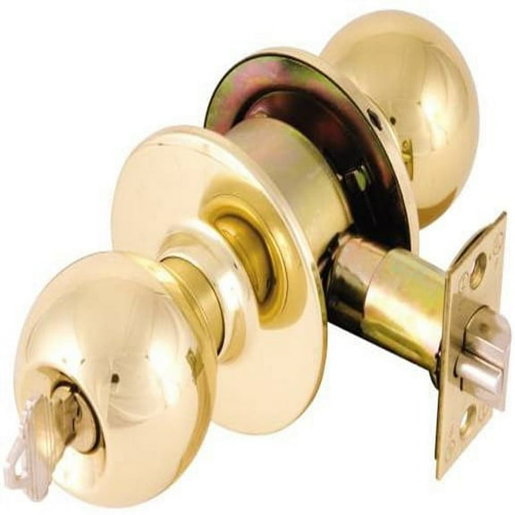 Legend Grade 2 Entry Knob Polished Brass Master Keyed