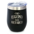 thumbnail image 1 of Bevvee Insulated Wine Tumbler 12 oz Legend Has Retired Retirement Gifts Tumblers, 1 of 4
