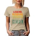 thumbnail image 1 of Legend, Husband, Dad, Papa, Protector, Hero, Father's Day or Dad's Birthday, Tan T-Shirt, 2XL, 1 of 5