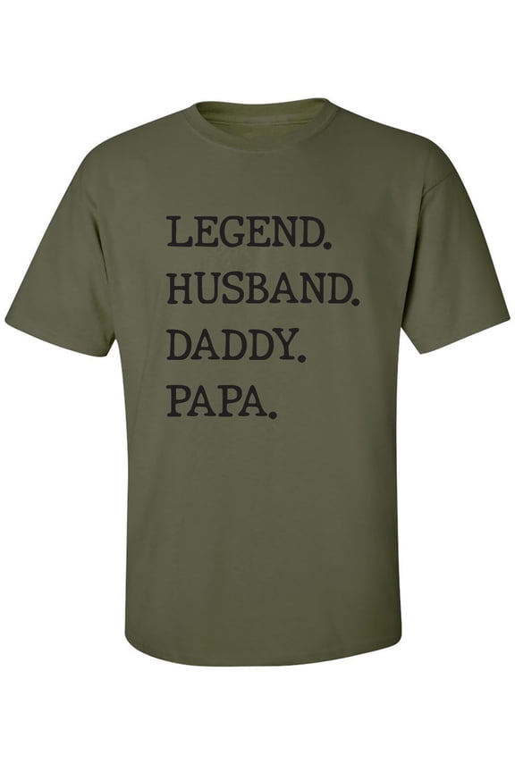 Legend. Husband. Daddy. Papa. Adult Short Sleeve T-shirt