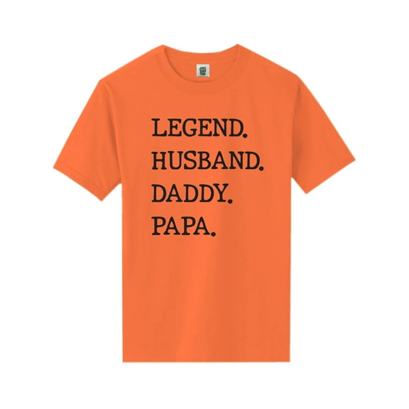 Legend. Husband. Daddy. Papa. Short Sleeve Neon T-Shirt