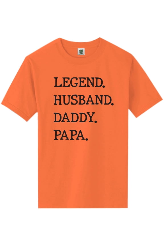 Legend. Husband. Daddy. Papa. Short Sleeve Neon T-Shirt