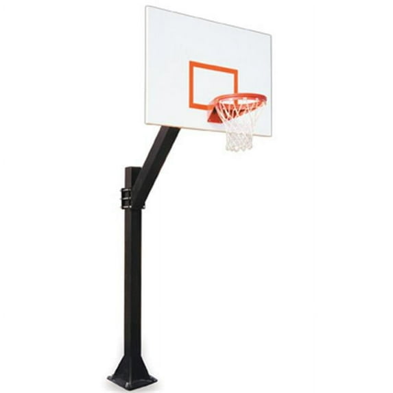 Legend Impervia-BP Steel-Aluminum In Ground Fixed Height Basketball System, Columbia Blue