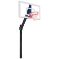 thumbnail image 1 of Legend Jr. Pro Steel-Glass In Ground Fixed Height Basketball System, Forest Green, 1 of 1