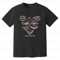 Legend Lives On Corvette Emblems C1-C7 Chevy Sports Car History Comfort Color T-Shirt Unisex, up to 4XL