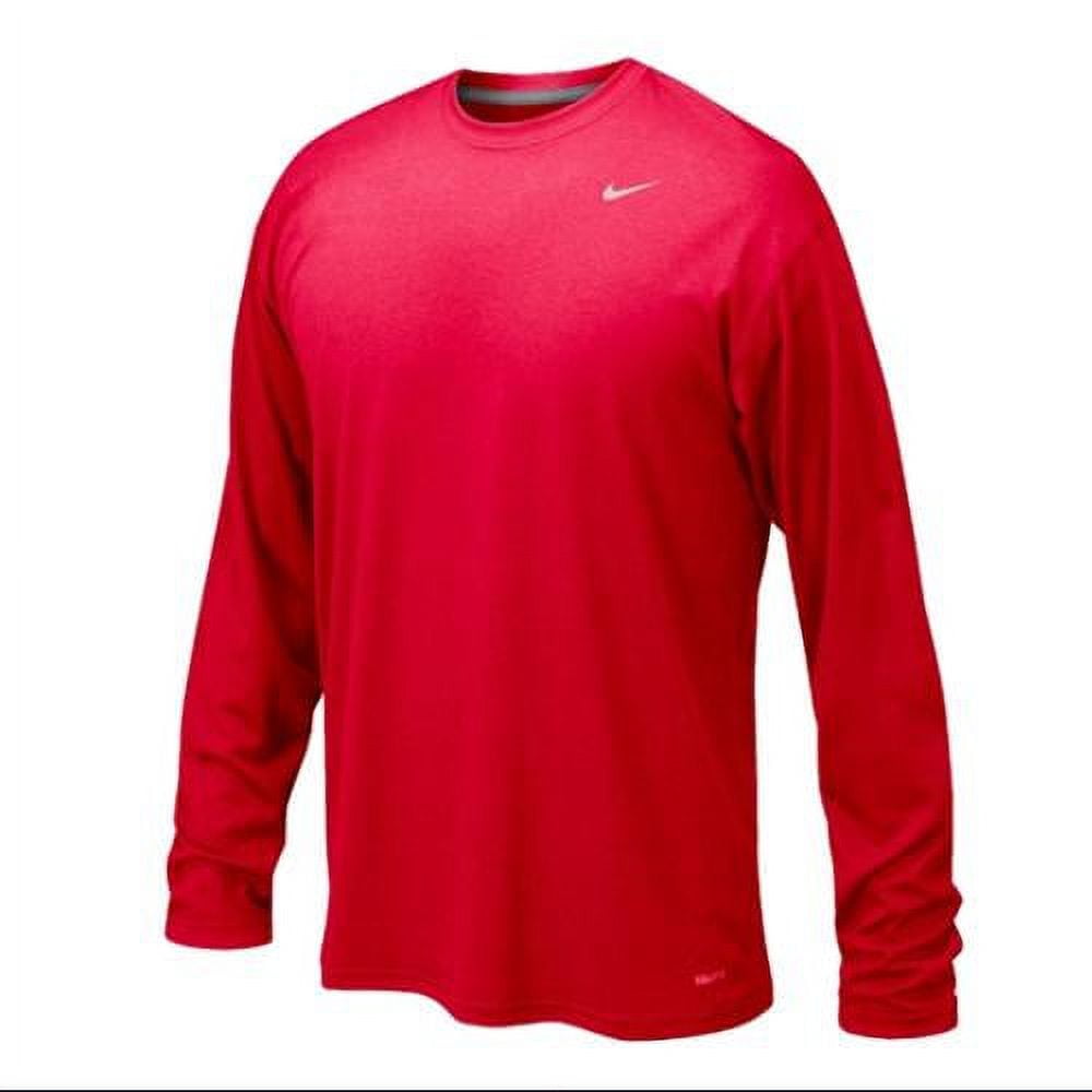 Nike Mens Legend Poly Long Sleeve Dri-Fit Training Shirt Game Royal  Blue/Matte Silver 384408-493 Size Small