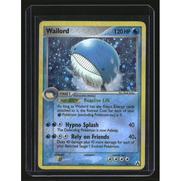 Legend Maker Wailord 14/92 Heavily Played Poor Pokmon Trading Card