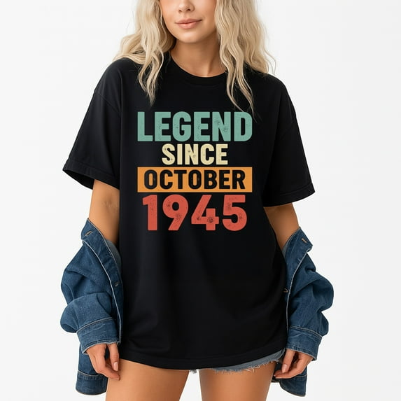 Legend October 1945 80th Birthday 80 Year Old – T-Shirt, Hoodie & Sweatshirt – Milestone Celebration – Perfect for Birthdays