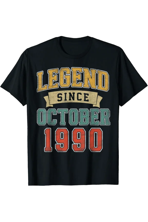 Legend October 1990 35Th Birthday 35 Year Old T-Shirt