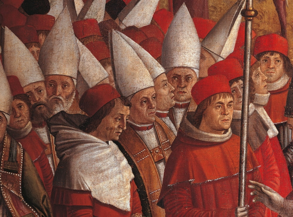 Legend Of St Ursula The Pilgrims Meet The Pope Under The Walls Of Rome Canvas Art - (36 x 24)
