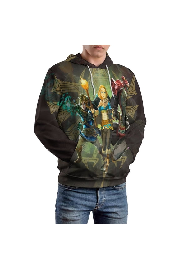 Legend Of The Zelda Casual Hoodies Pullover Sweatshirt Long Sleeve Hooded Jackets with Pockets Men Women