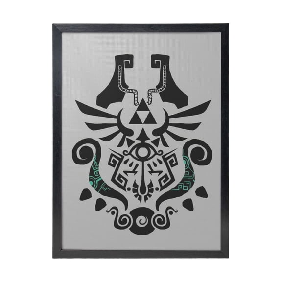 Legend Of Zelda Black Framed Canvas Wall Art Fashion Decor, 12x16in Wall Decor For Living Room, Bedroom, Office