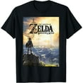 thumbnail image 1 of Legend Of Zelda Breath Of The Wild Link Horizon Poster DTG Print Unisex T-Shirt,Black Color,Size YL, 1 of 5