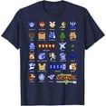 thumbnail image 1 of Legend Of Zelda Character Pixel Art Portrait Grid DTG Print Unisex T-Shirt, 1 of 5