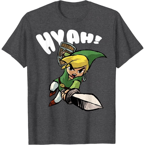 Legend Of Zelda Link Hyah Poster DTG Print Unisex T-Shirt