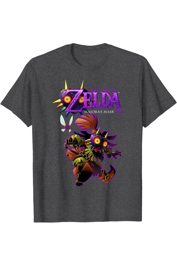 Legend Of Zelda Majoras Mask Skull Kid Portrait Logo DTG Print Unisex T-Shirt