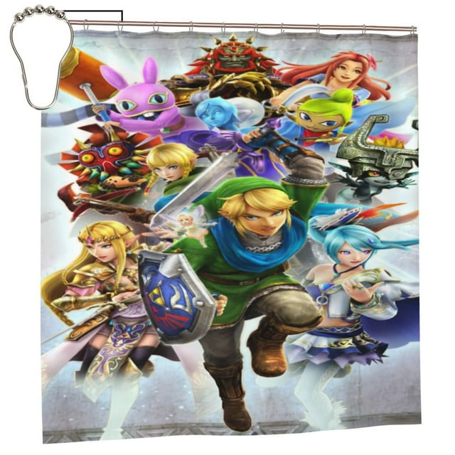 Legend Of Zelda Shower Curtain Waterproof Cartoon Anime Shower Curtains