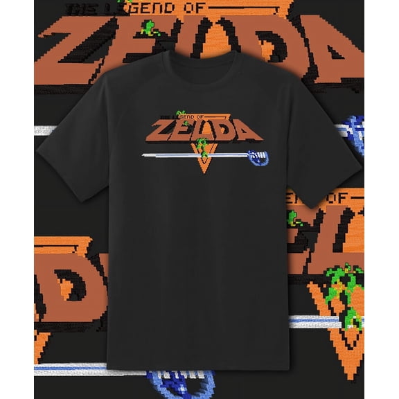 Legend Of Zelda Start Screen Video Game Retro shirt S-6XL! Fast Ship!