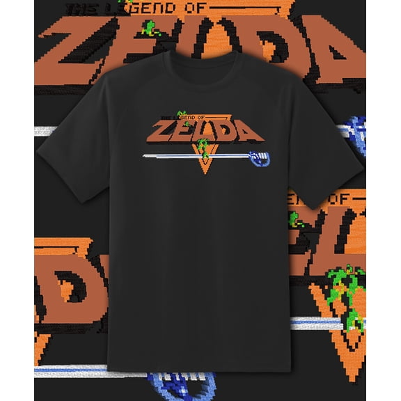 Legend Of Zelda Start Screen Video Game Retro shirt S-6XL! Fast Ship!