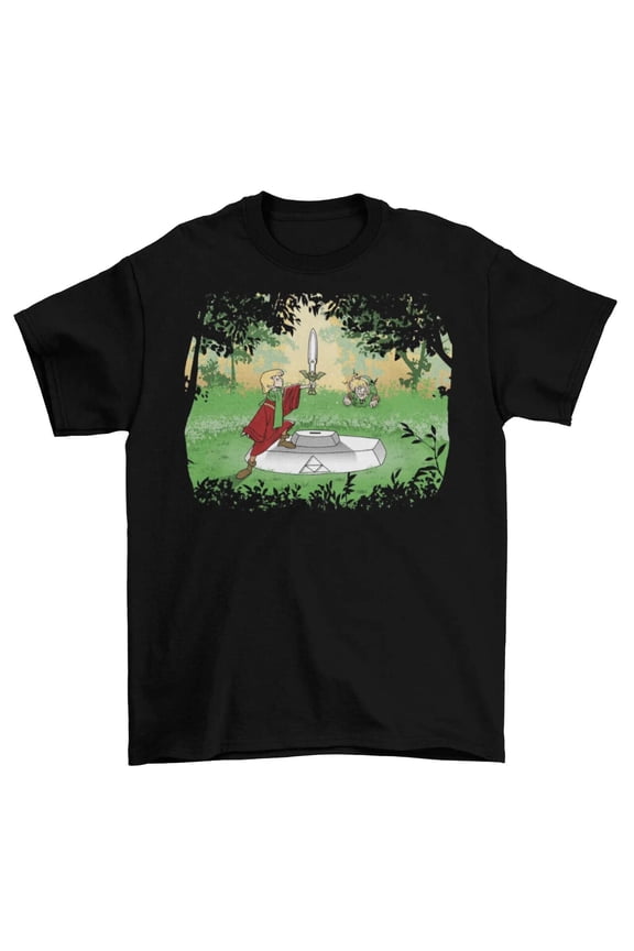 Legend Of Zelda Sword In Stone T-Shirt Unisex Hot Breath Of The Wild S-5XL