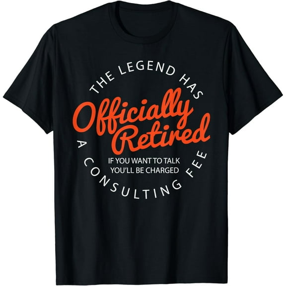 Legend Officially Retired" Men's Funny Retirement T-Shirt Black Small