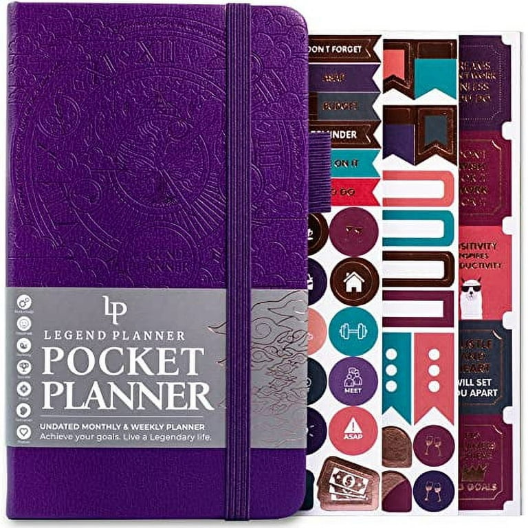 Legend Planner Pocket – Small Undated Monthly & Weekly Goal Journal and  Calendar for Productivity, Mini Life Organizer Planner Perfect for Purse