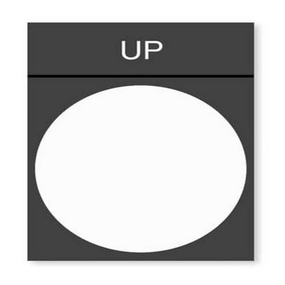 Legend Plate, Up, White/Black and Red