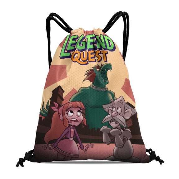 Legend Quest Drawstring Backpack Bag Party Favors Goodies Merch Gym Waterproof Swimming Beach Fans