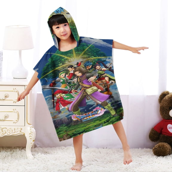 Legend Quest Hooded Beach Towel Poncho for Kid Girls Toddlers Boys Bath Pool Swim Cover-ups Swimwear Soft Lightweight Microfiber