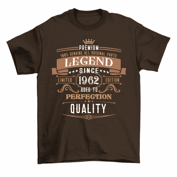 Legend Since 1962 Original Parts Born 1962 Birthday T-Shirt Men Women
