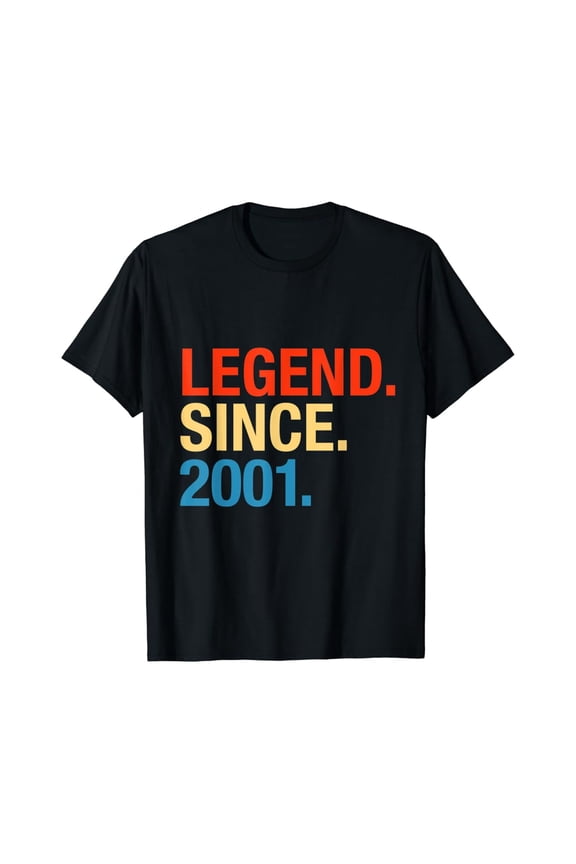 Legend Since 2001 Years Old Gifts 18Th Birthday T-Shirt Vintage Tee -Birthday Gifts